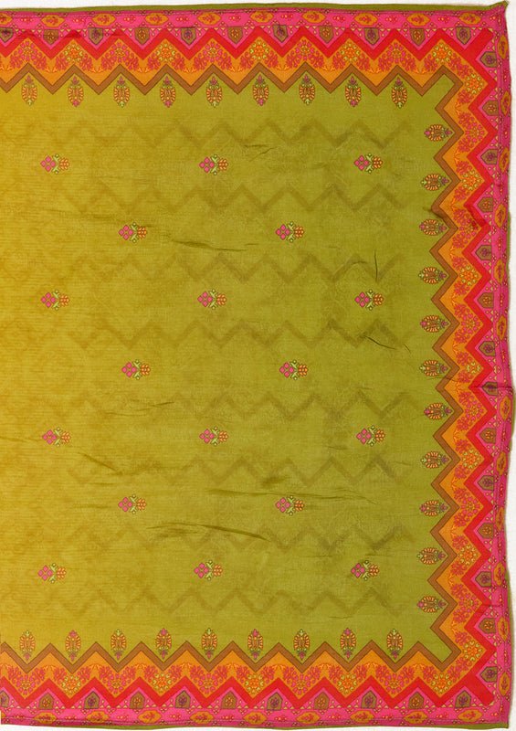 Mehandi Green Multi Art Silk Abstract Geometric Cutdana Straight Kurta With Pant Regular And Dupatta - Image 6
