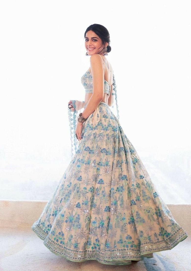 Multicolor Embroidery Georgette Lehenga Set - Image 2