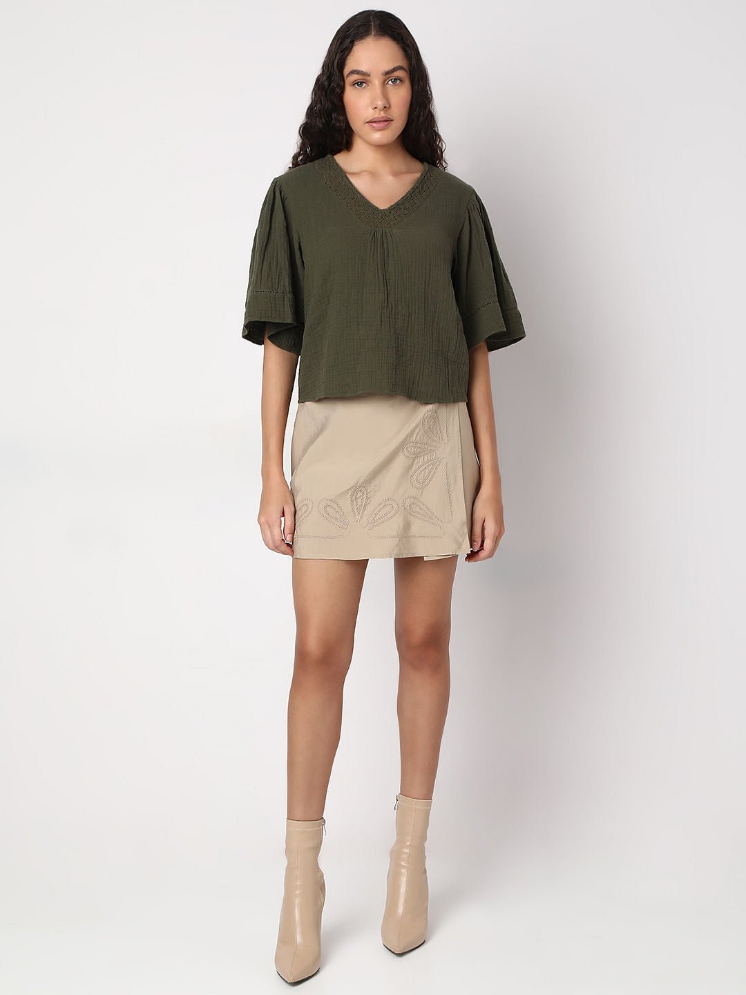 MOSS GREEN COTTON TOP - Image 5