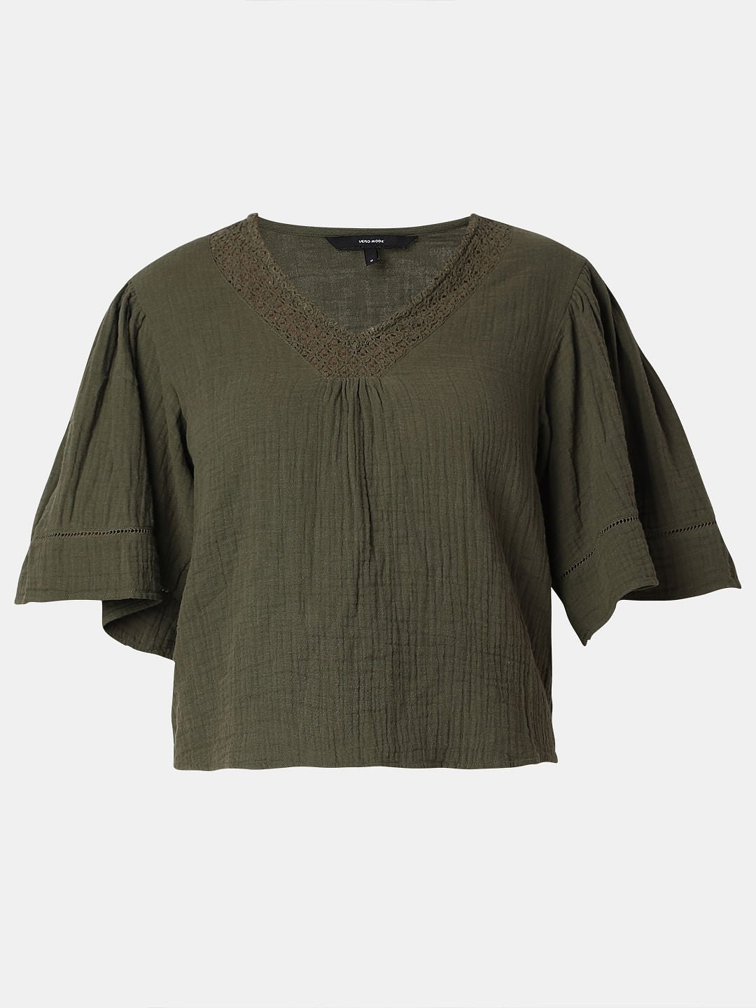 MOSS GREEN COTTON TOP - Image 7