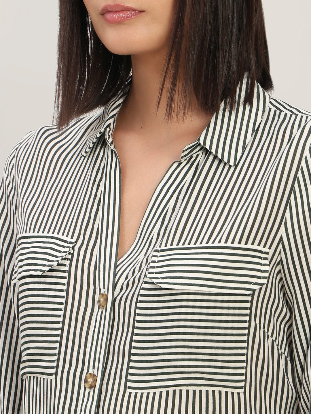 GREEN STRIPED SHIRT - Image 8