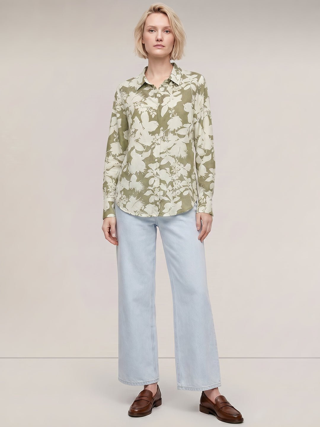 PASTEL GREEN PRINTED SHIRT - Image 5