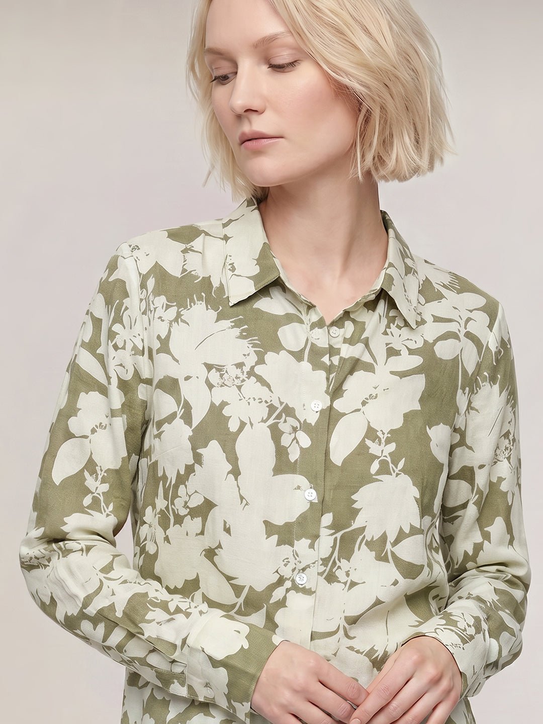 PASTEL GREEN PRINTED SHIRT - Image 6