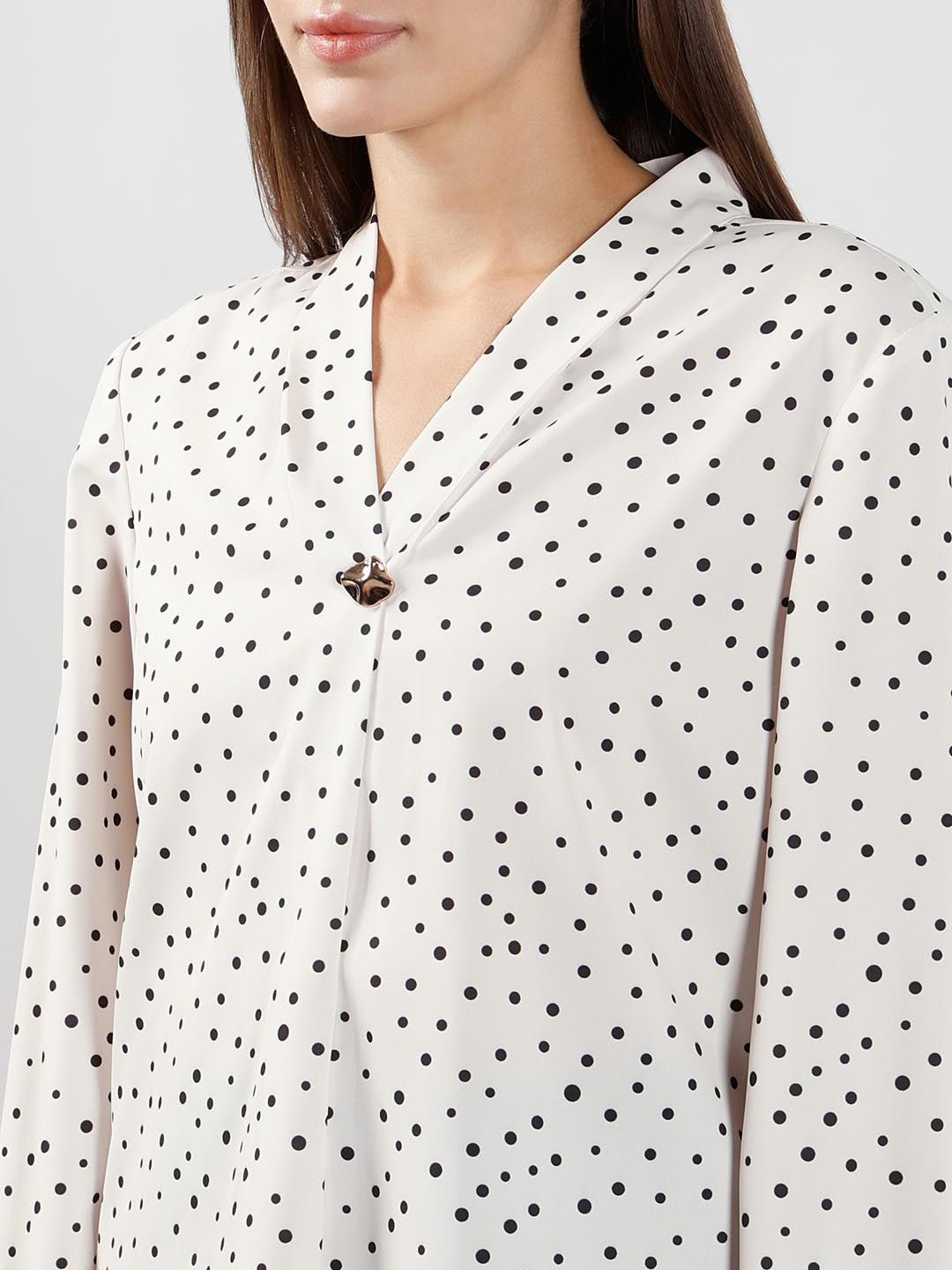 VERO MODA WHITE & BLACK PRINTED TOP - Image 8