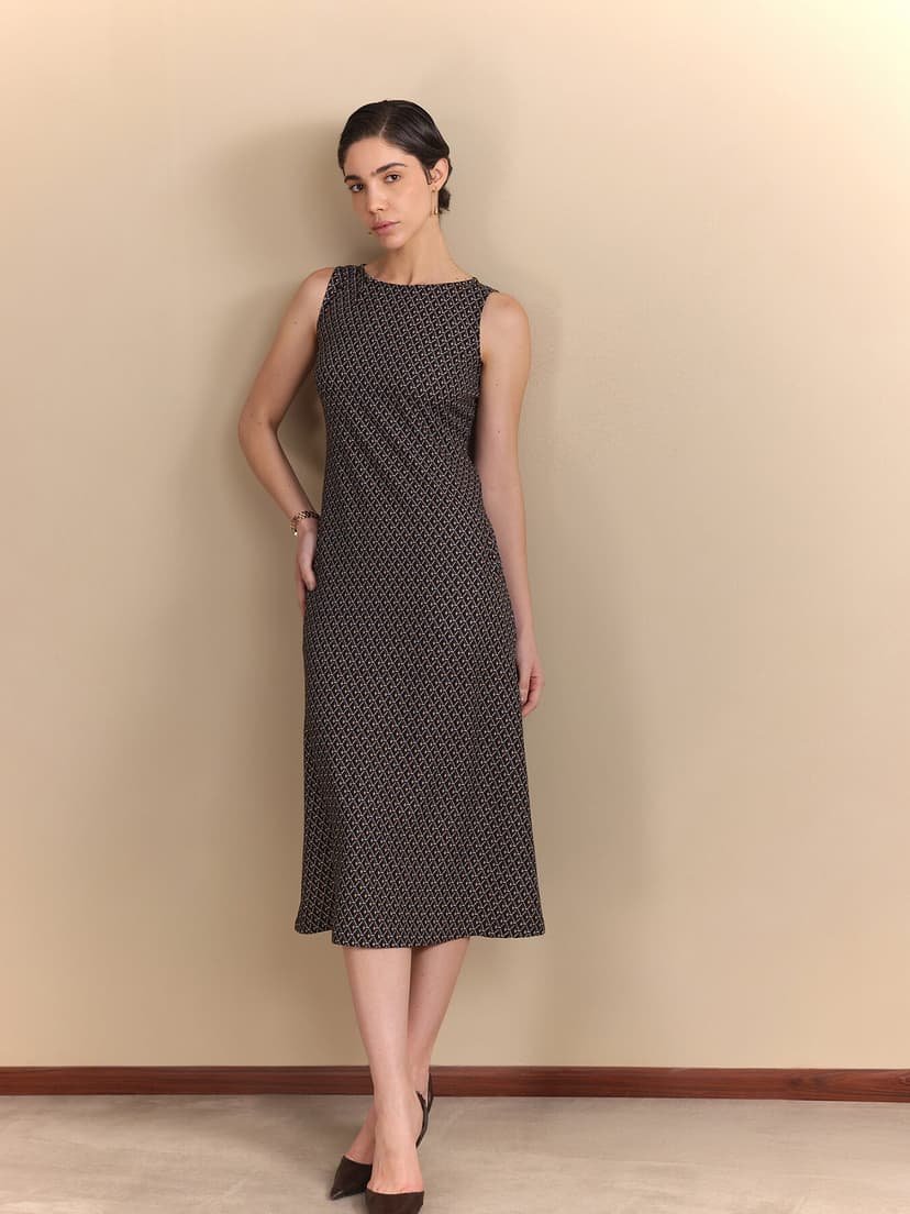 A-Line Midi Dress - Multicolour