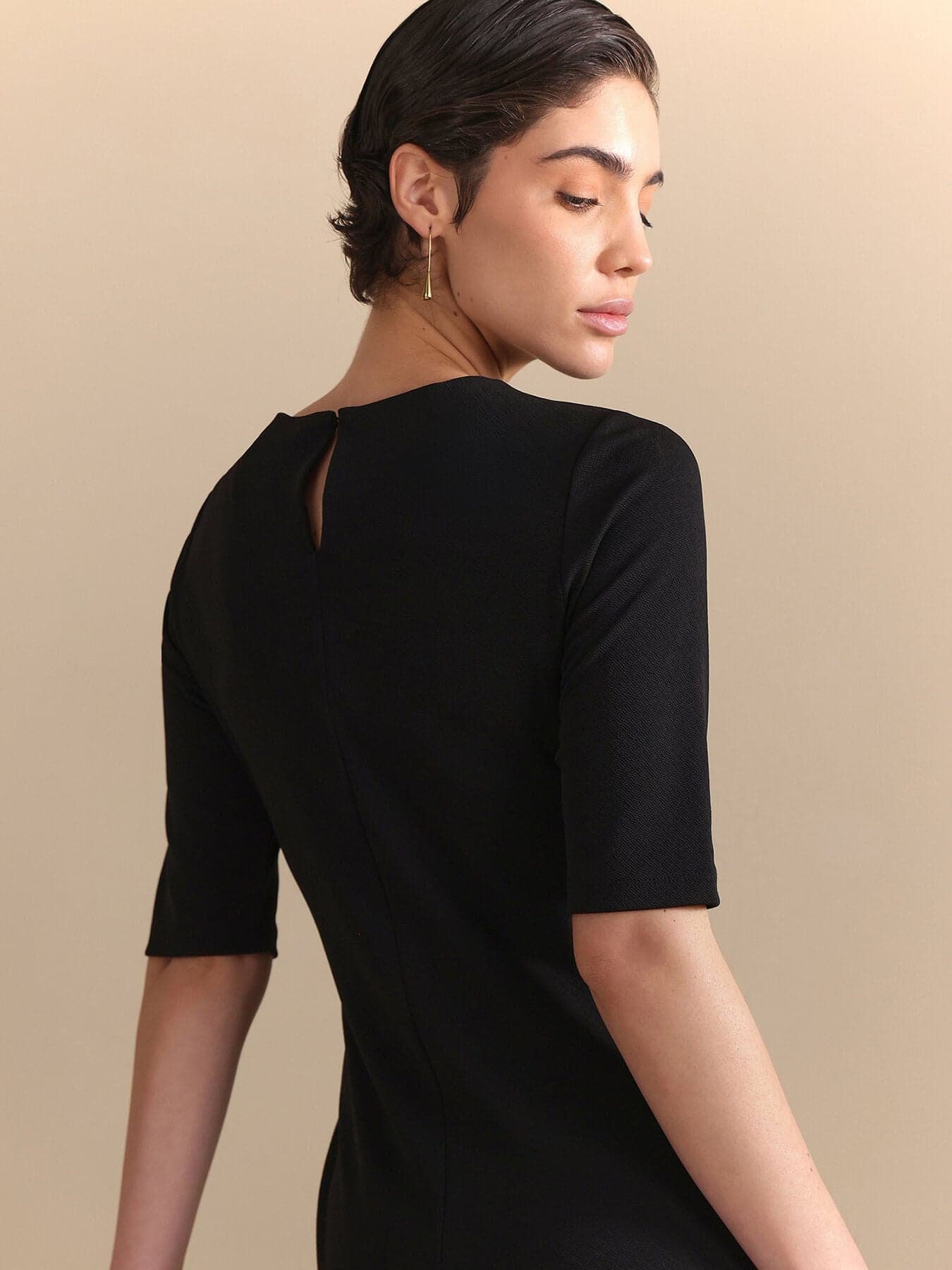 A-Line Mini Dress - Black - Image 2