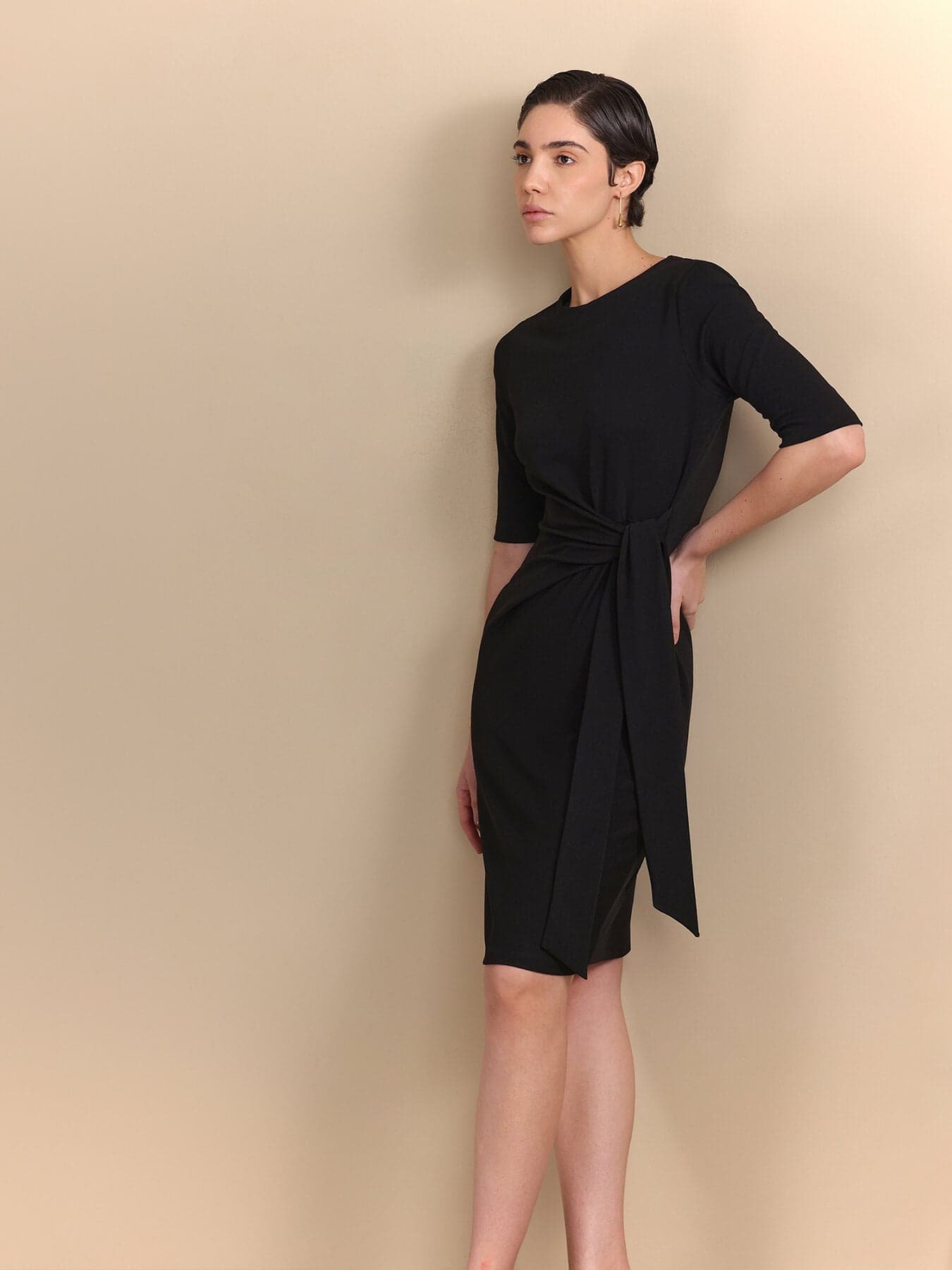 A-Line Mini Dress - Black - Image 4