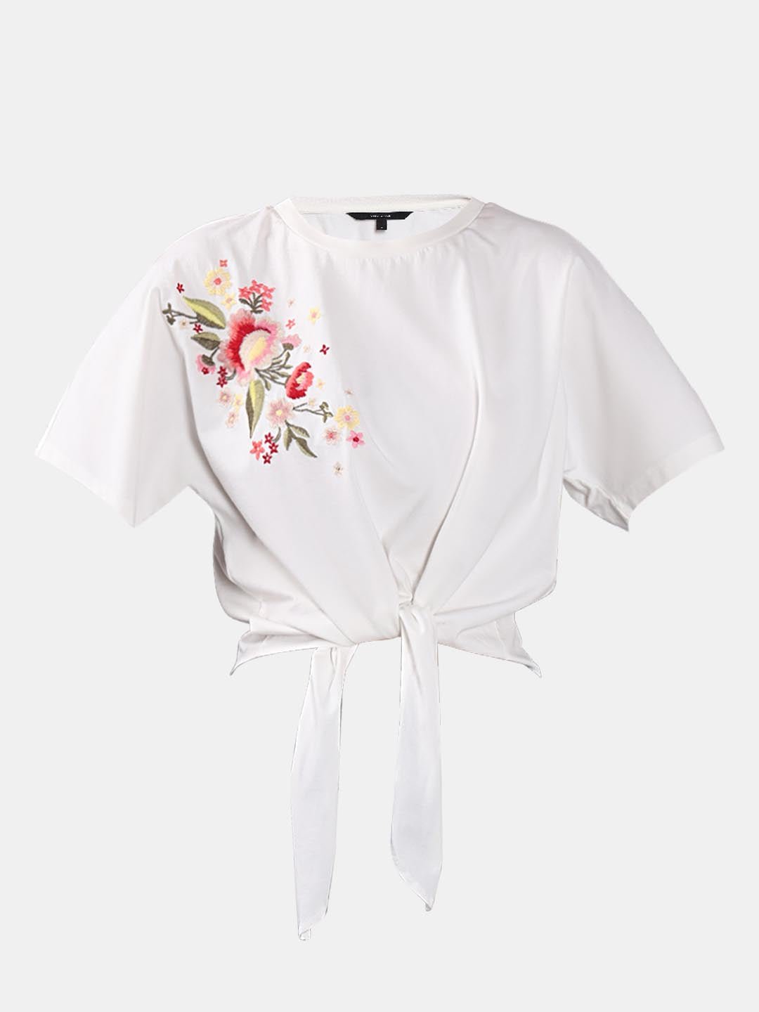 VERO MODA WHITE EMBROIDERED PRINT T-SHIRT - Image 7