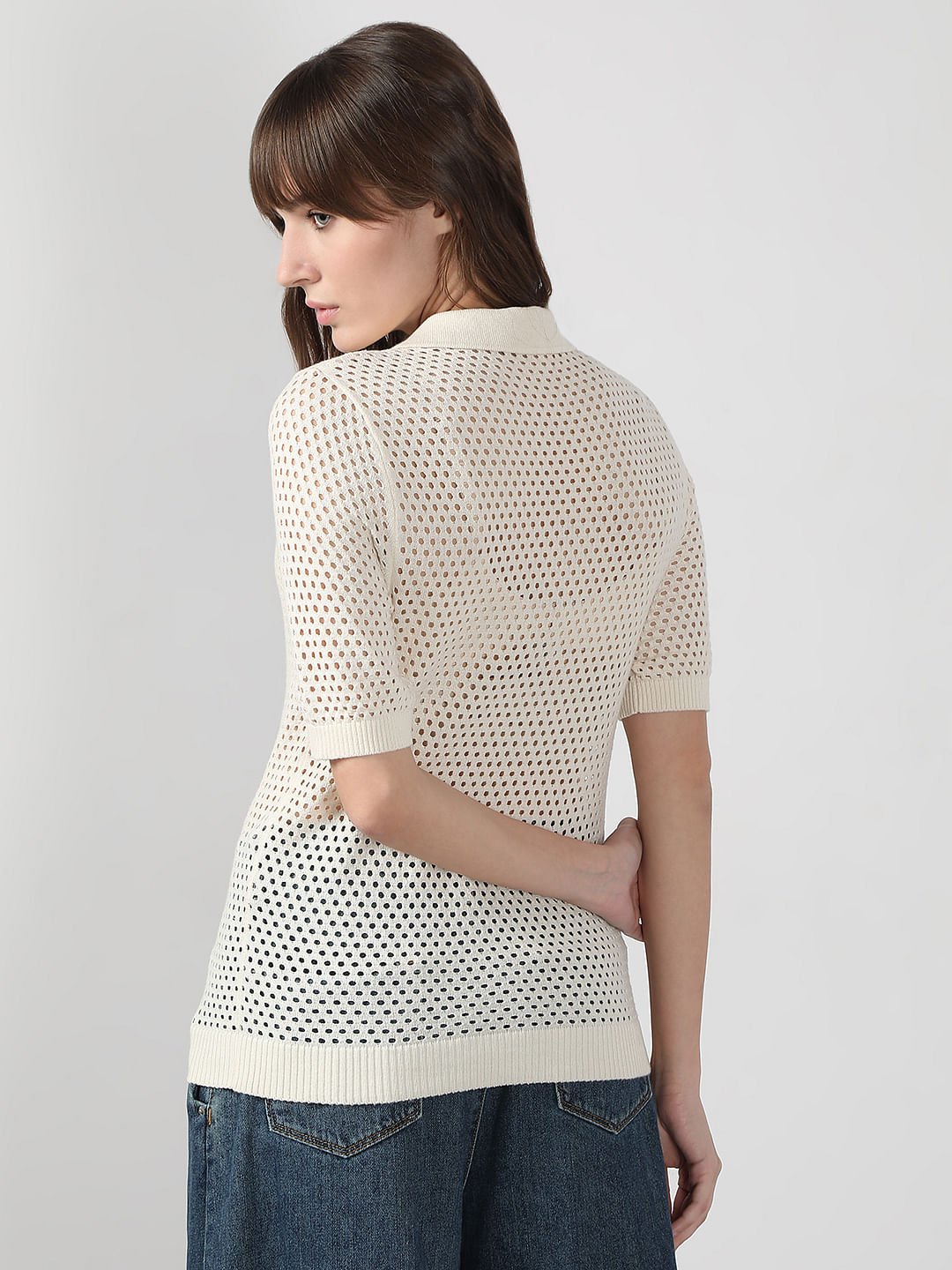 WHITE KNITTED TOP - Image 5