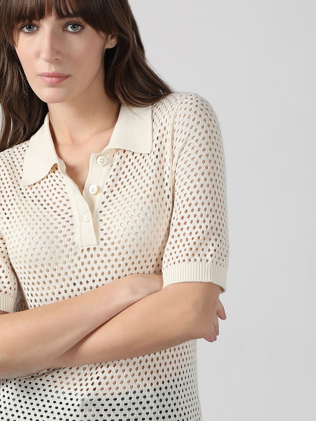 WHITE KNITTED TOP - Image 7