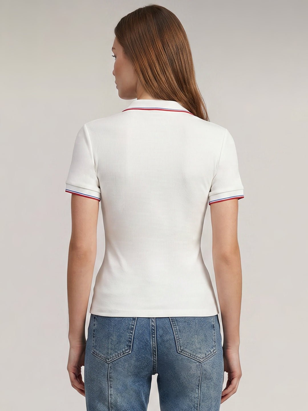 ORGANIC COTTON BLEND POLO - WHITE - Image 4