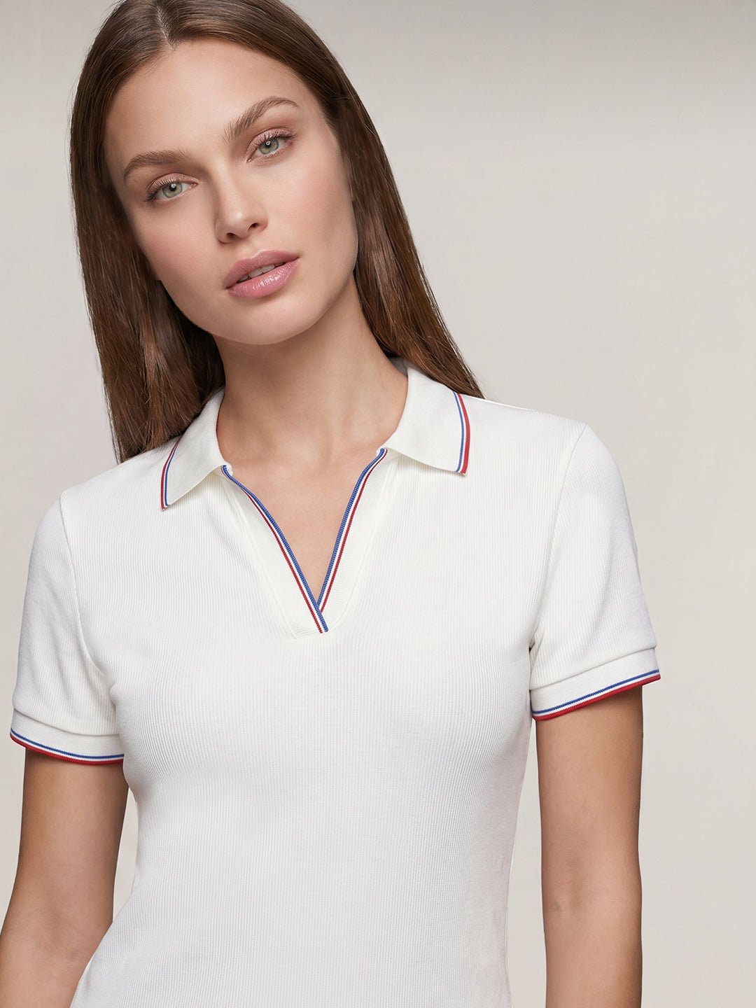ORGANIC COTTON BLEND POLO - WHITE - Image 6