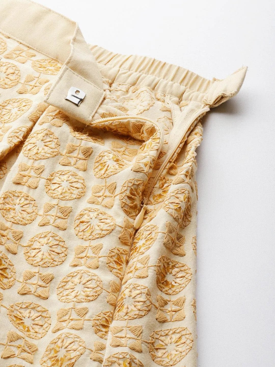 Gerua Gold Embellished Rayon Skirts - Image 5