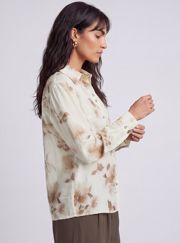 Women Floral Print Shirt - Image 3