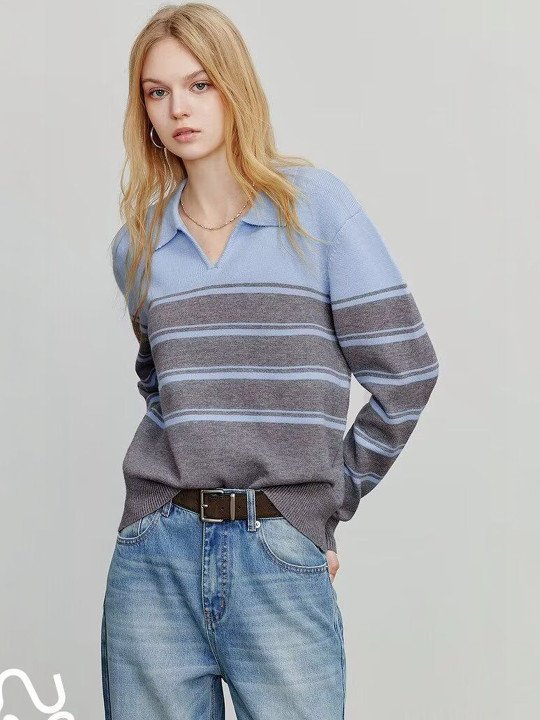 Women Striped Pullover