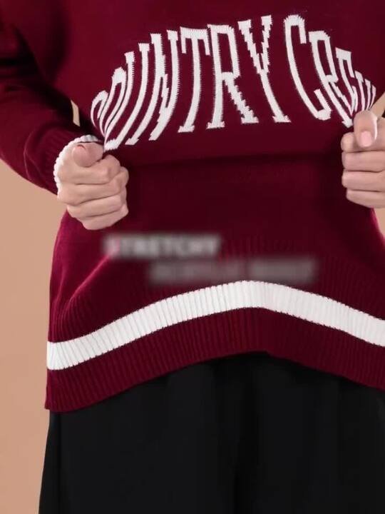 The Lifestyle Co. Typography Acrylic Pullover - Image 3