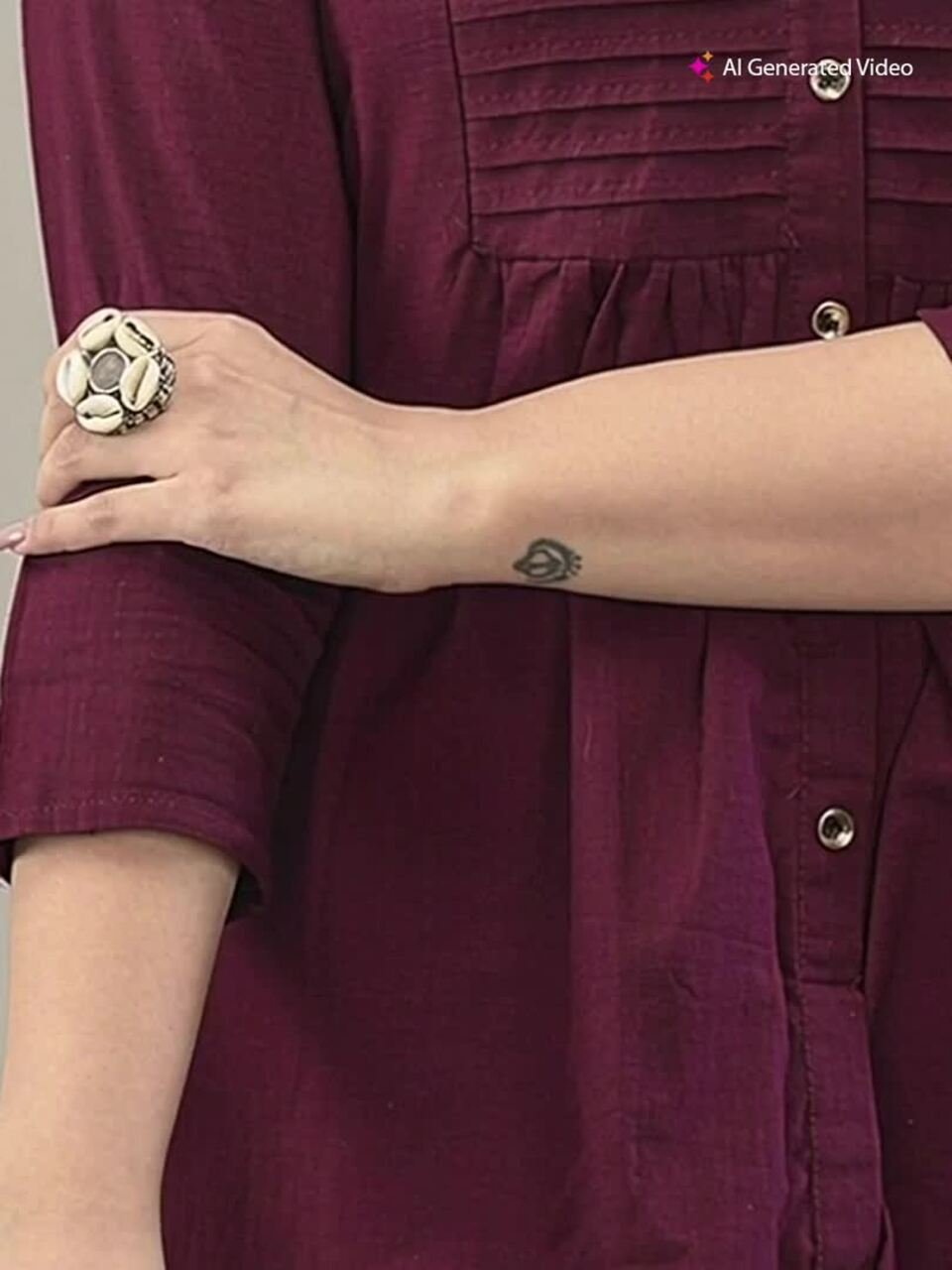 Embellished Mandarin Collar Top - Image 3