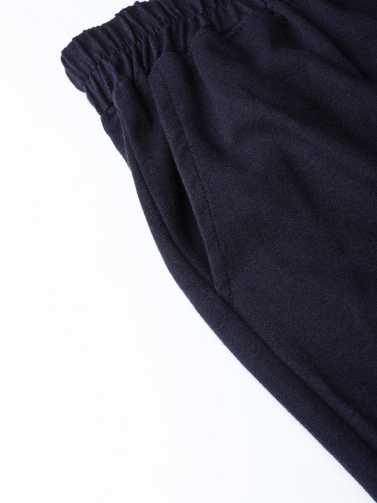 Women Navy Blue Solid Night Suit - Image 6