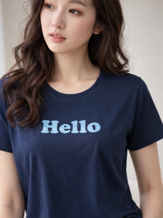 Typography Printed Short Sleeves Pure Cotton T-shirt With Pyjamas - Image 3