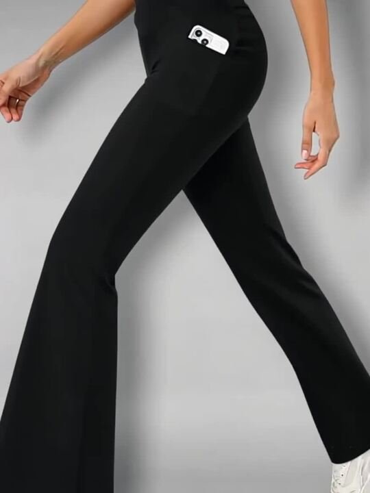 Women Crossover Belt High-Rise Dry-Fit Ankle-Length Gym Tights - Image 3