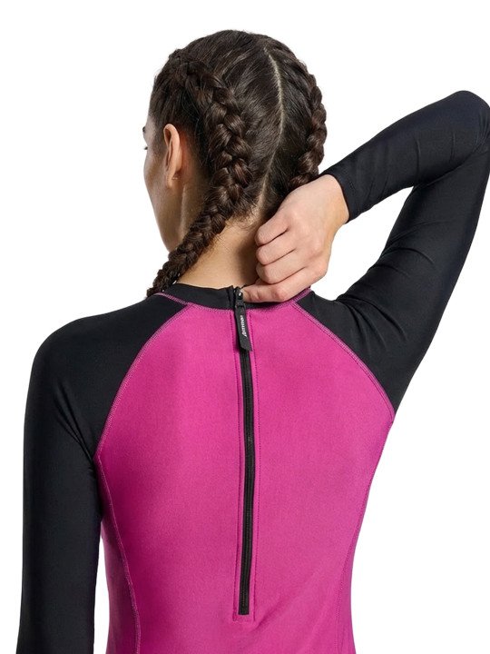 Women Black-Berry Colourblocked Swim Set - Image 2