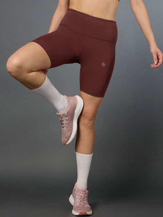 Women's Brown Performance Cycling Comflex Shorts