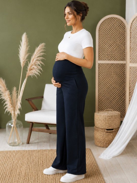Women Cotton High-Rise Maternity Trackpants - Image 7