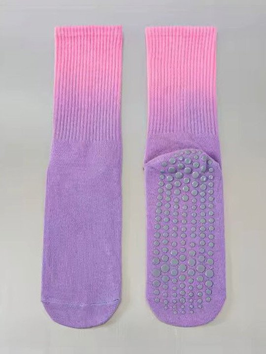 Women Crew Length Grip Socks for Yoga & Pilates - Image 3