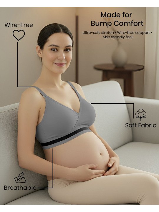 Front Closer Wireless Nursing Maternity Breastfeeding Bra. - Image 6