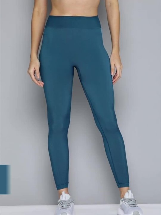 HRX By Hrithik Roshan Printed Antimicrobial Seamless Reflective Running Tights - Image 3