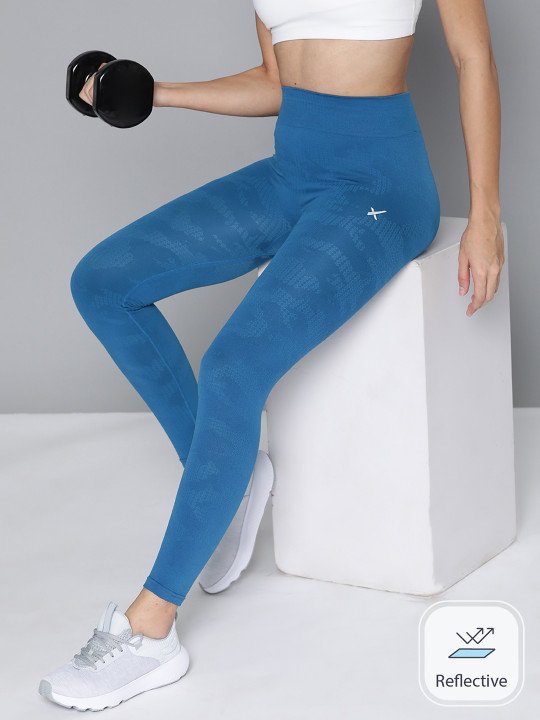 Printed Reflective Seamless Yoga Tights