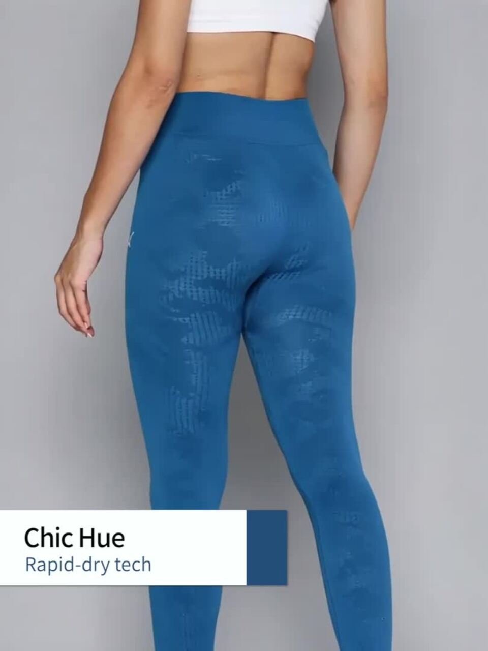 Printed Reflective Seamless Yoga Tights - Image 3