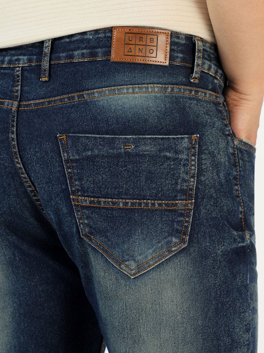 Regular Fit Stretchable Washed Jeans - Image 5