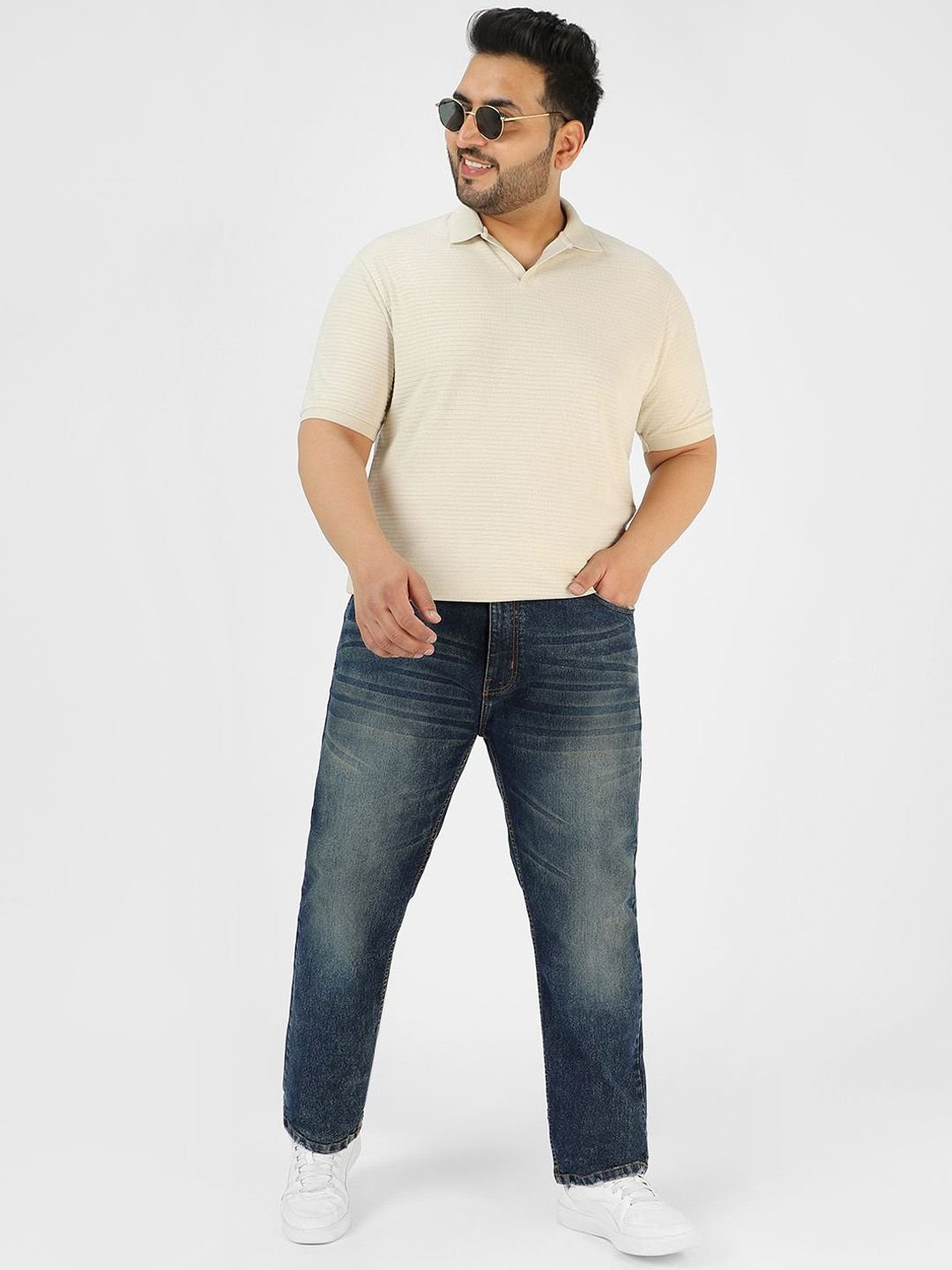 Regular Fit Stretchable Washed Jeans - Image 6