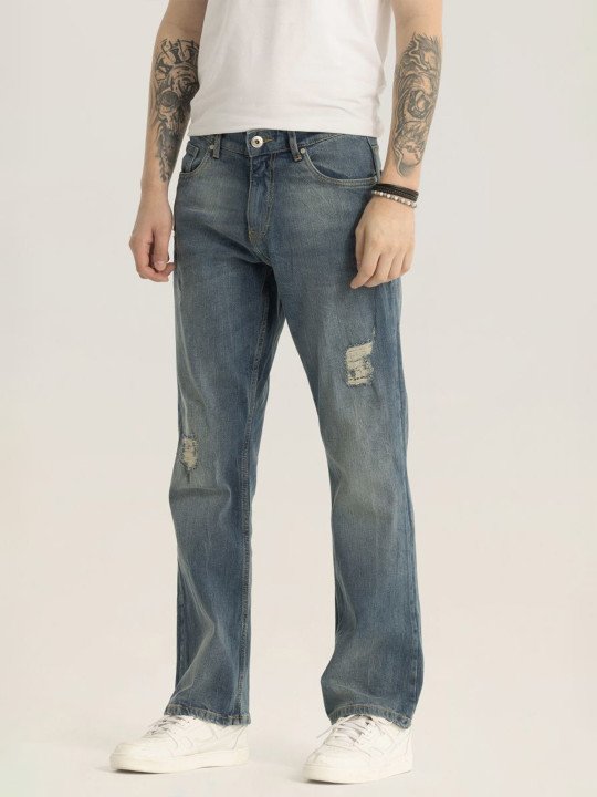 Vanguard Blue Plain Regular Fit Jeans - Image 4