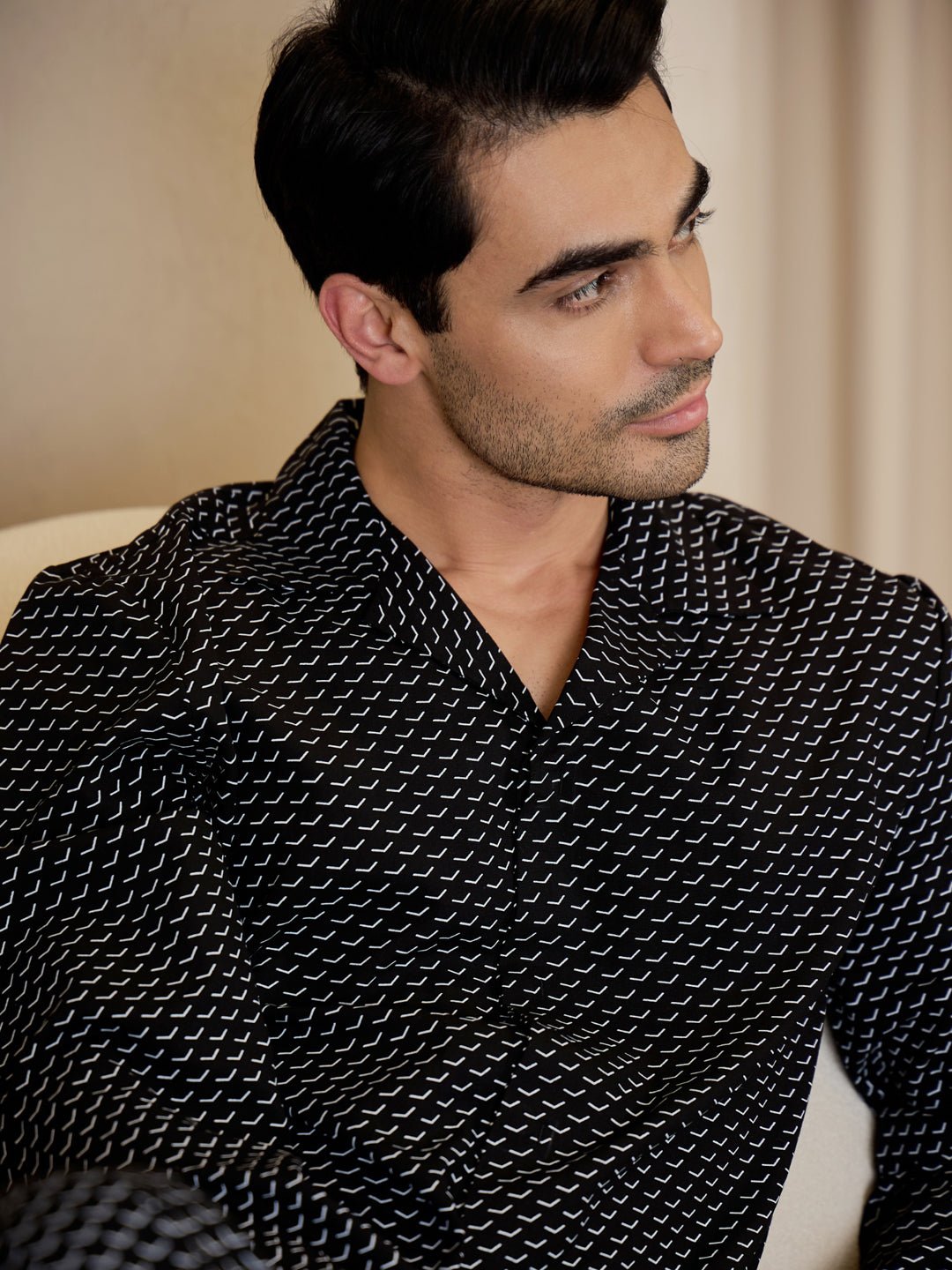 Micro Wave Button Down Pyjama Set - Image 2