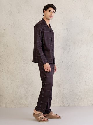 Geometric Dash Button Down Pyjama Set - Image 3