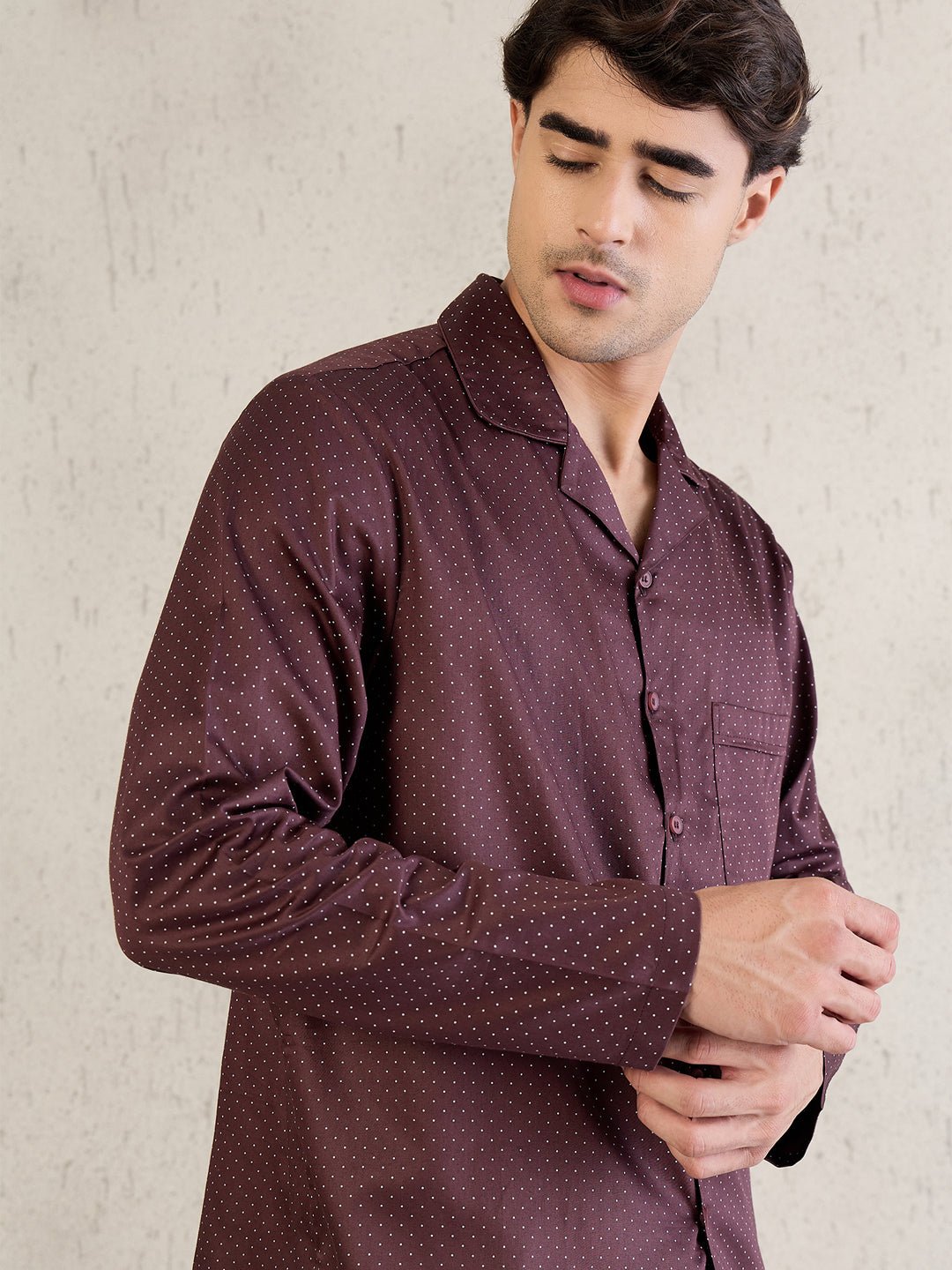 Geometric Dash Button Down Pyjama Set - Image 2