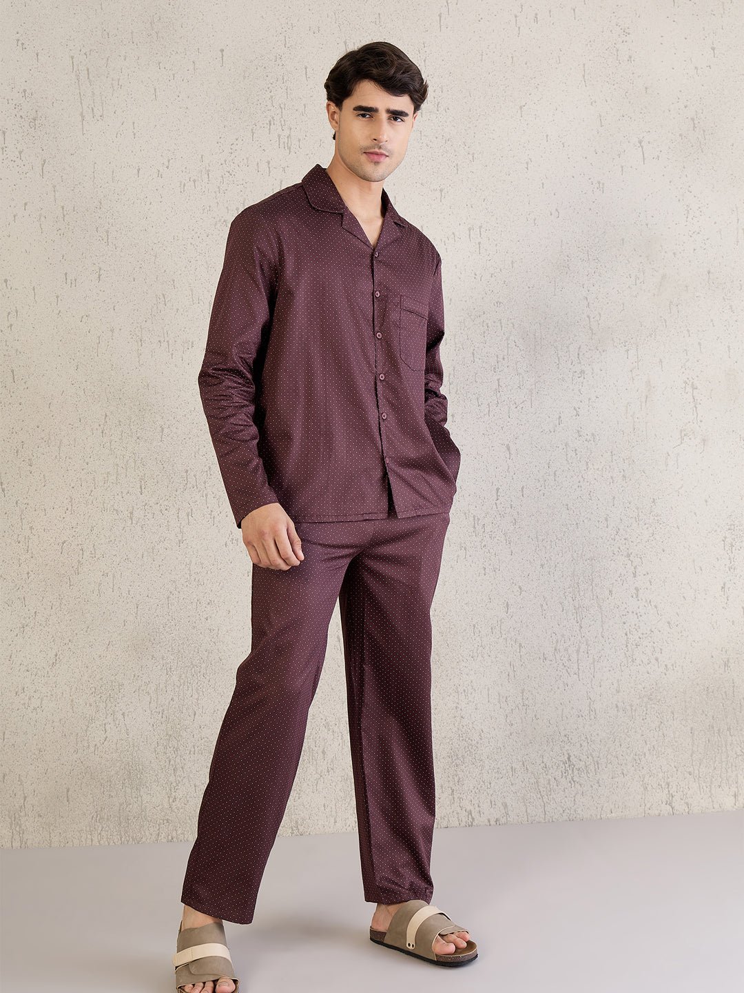 Geometric Dash Button Down Pyjama Set - Image 4