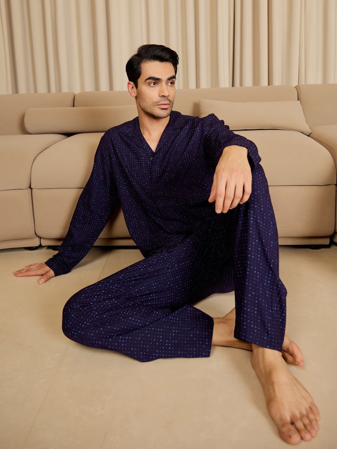 Micro Wave Button Down Pyjama Set - Image 3