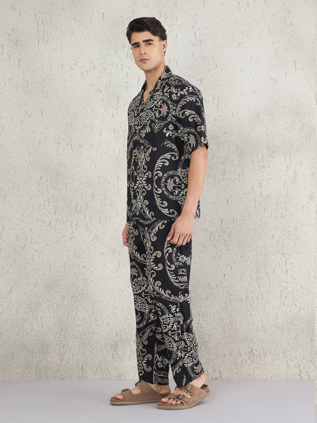 Ornate Scroll Button Down Pyjama Set