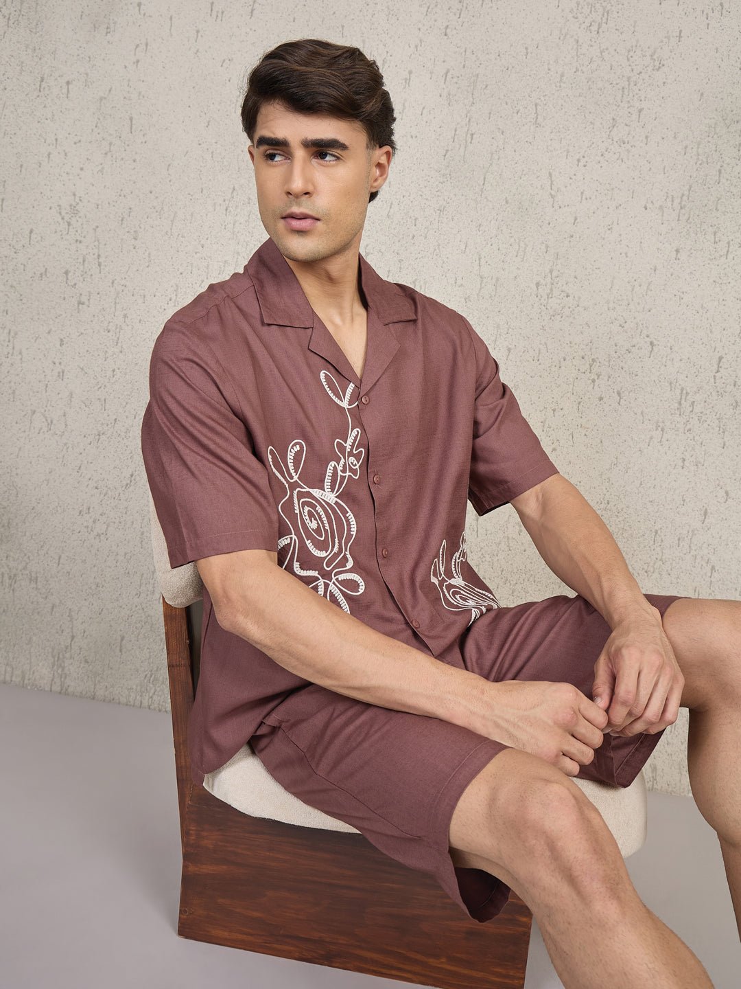 Floral Outline Button Down Coord Set - Image 4