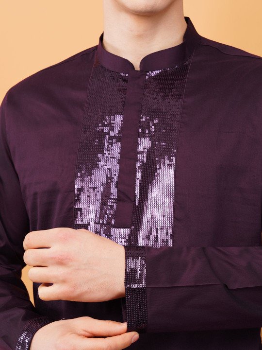 Men Embellished Sequinned Kurta