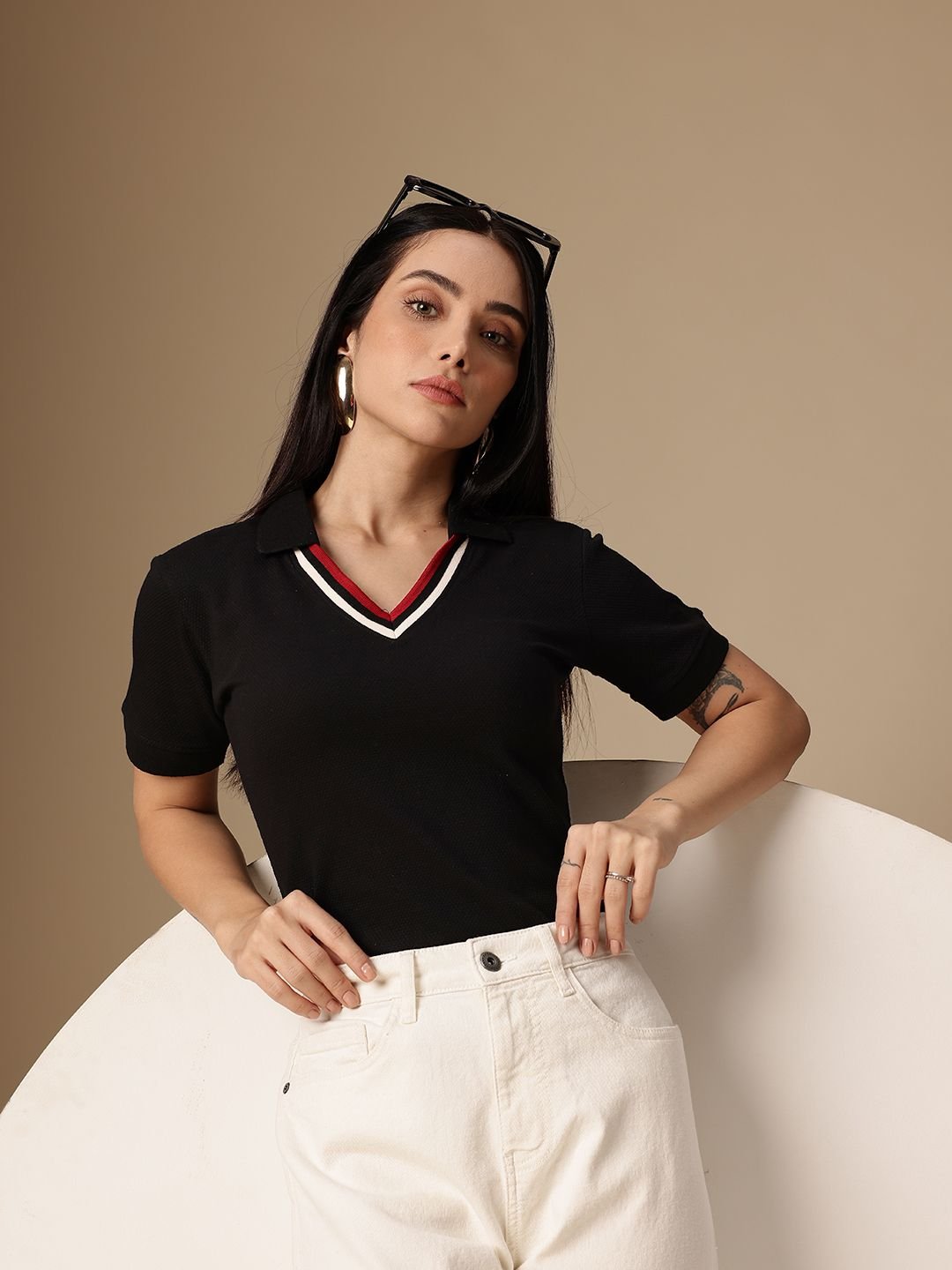 Chemistry Polo Collar Pure Cotton T-shirt