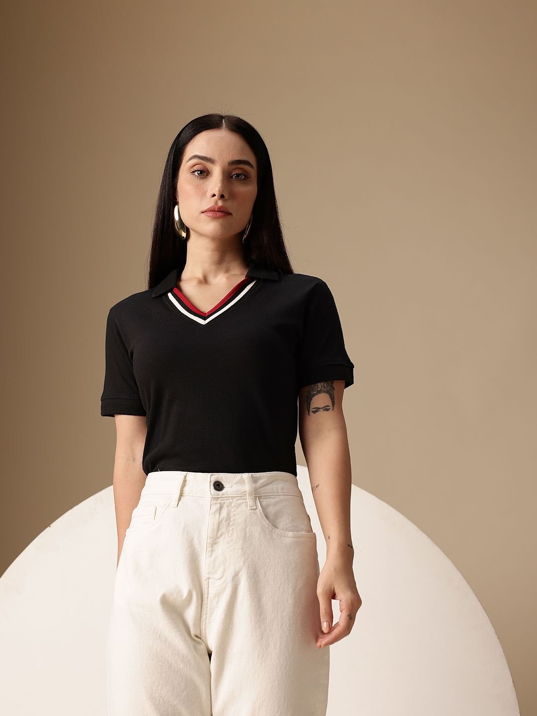 Chemistry Polo Collar Pure Cotton T-shirt - Image 3