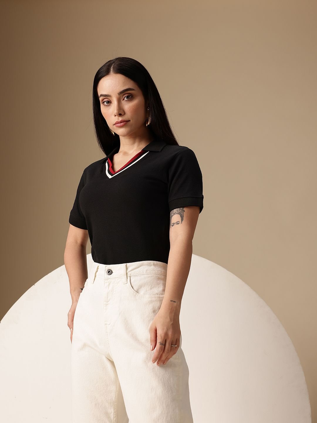 Chemistry Polo Collar Pure Cotton T-shirt - Image 4
