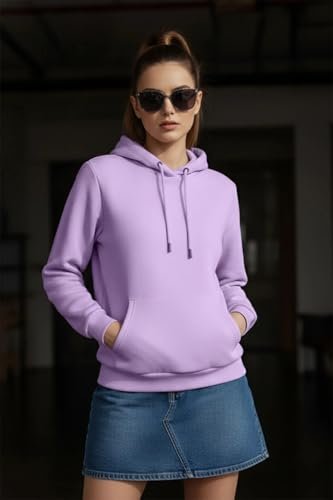 JUNEBERRY® Cotton Fleece Regular Fit Solid Sweatshirt Winter Wear Jumper Full Sleeve Hoodie for Women (Sizes- S to 3XL) - Image 2