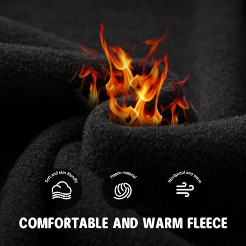 SANNIDHI® Winter Cap Full Face Mask Balaclava for Women Men Thermal Hat | Black Warm Cotton Hoodie Mask, Windproof Fleece Warmth, Drawstring Fit, Neck Protection for Riding Skiing Bikers and Outdoor - Image 3