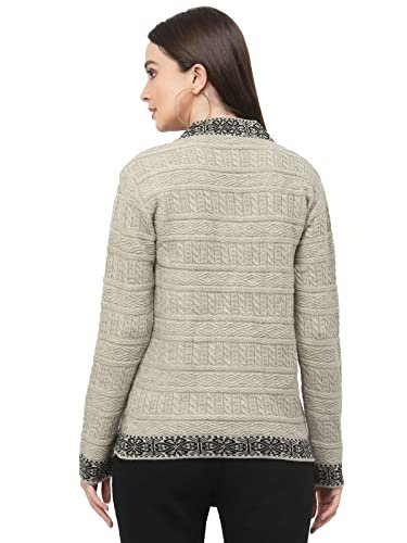 Kalt Women Sweater for Winter Woolen Acrylic Full Sleeves V-Neck Cable Design Cardigan Sweater for Women Winter Woollen Stylish - Image 2