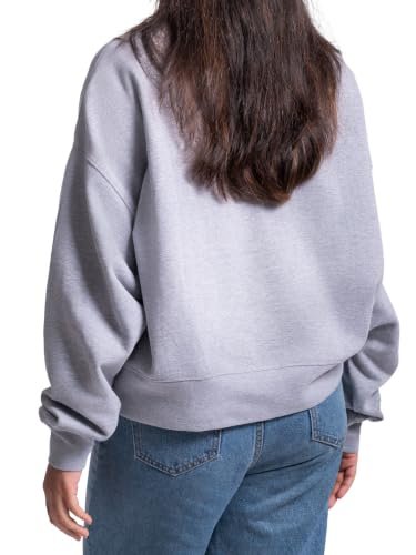 Women's Dropcut Pullover, Oversized Premium Dropshoulder Plain Sweatshirt | Oversized Relaxed Fit, 100% Cotton Fleece, A-Frame Silhouette, Soft & Warm, Plastic-Free Packaging - Image 3
